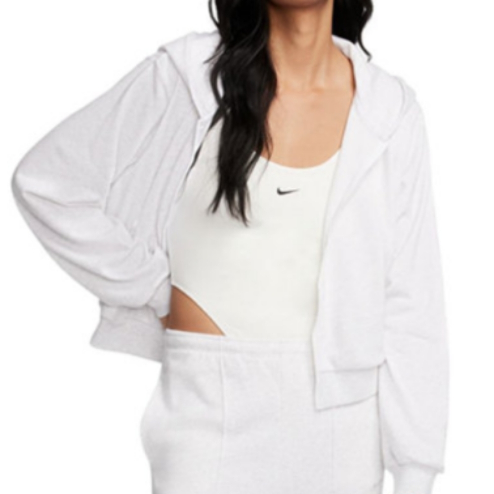 Nike Cream Crop Cut Out Top